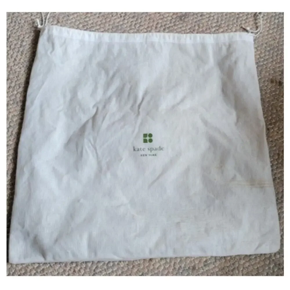 Kate Spade White Draw String Dust Bag Cover for Purses and Shoes